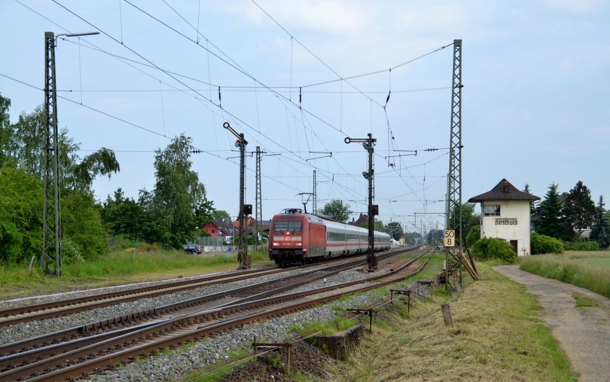 101 126-1 mit ICE 1003 Berlin Gesundbrunnen - München Hbf, am 02.06.2014 in Hirschaid