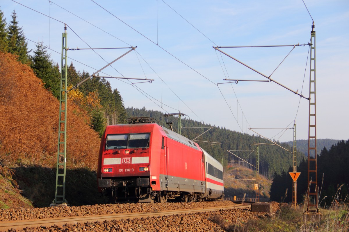 101 130-3 DB bei Steinbach am 03.11.2014.