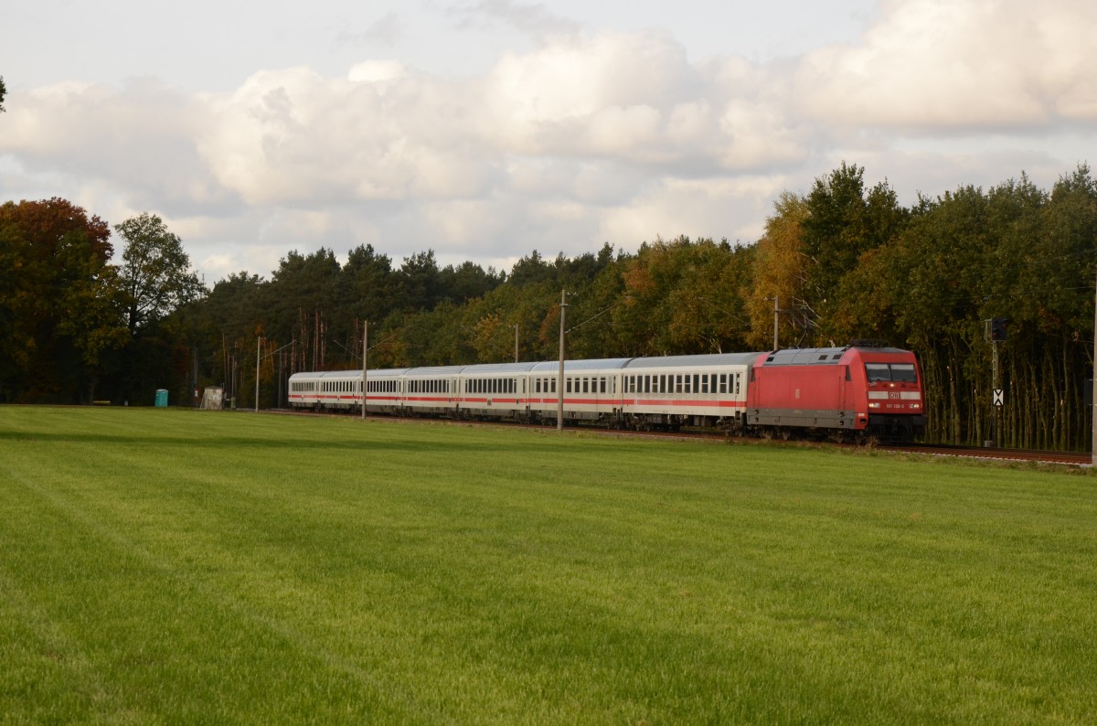 101 130 mit dem IC 2201 von Norddeich nach Köln bei Rheine-Mesum. 25.10.15