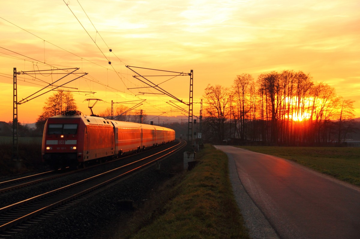 101 131-1 DB bei Staffelstein am 17.12.2013.