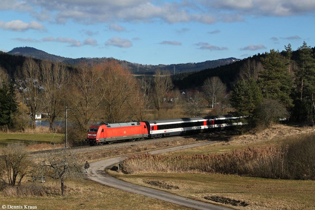 101 139 mit IC 186 am 23.02.2014 bei Neufra.
