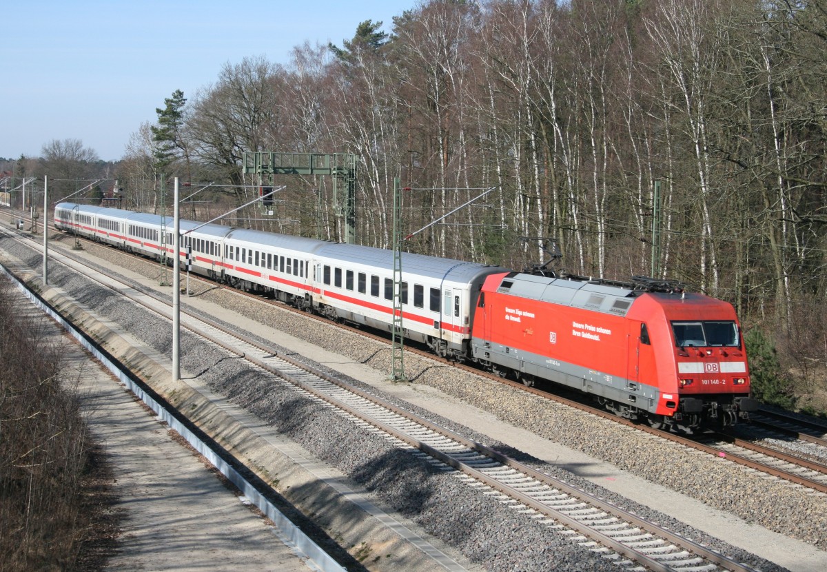 101 140 mit IC 2373 (Stralsund Hbf–Karlsruhe Hbf) am 10.03.2014 zwischen Radbruch und Bardowick