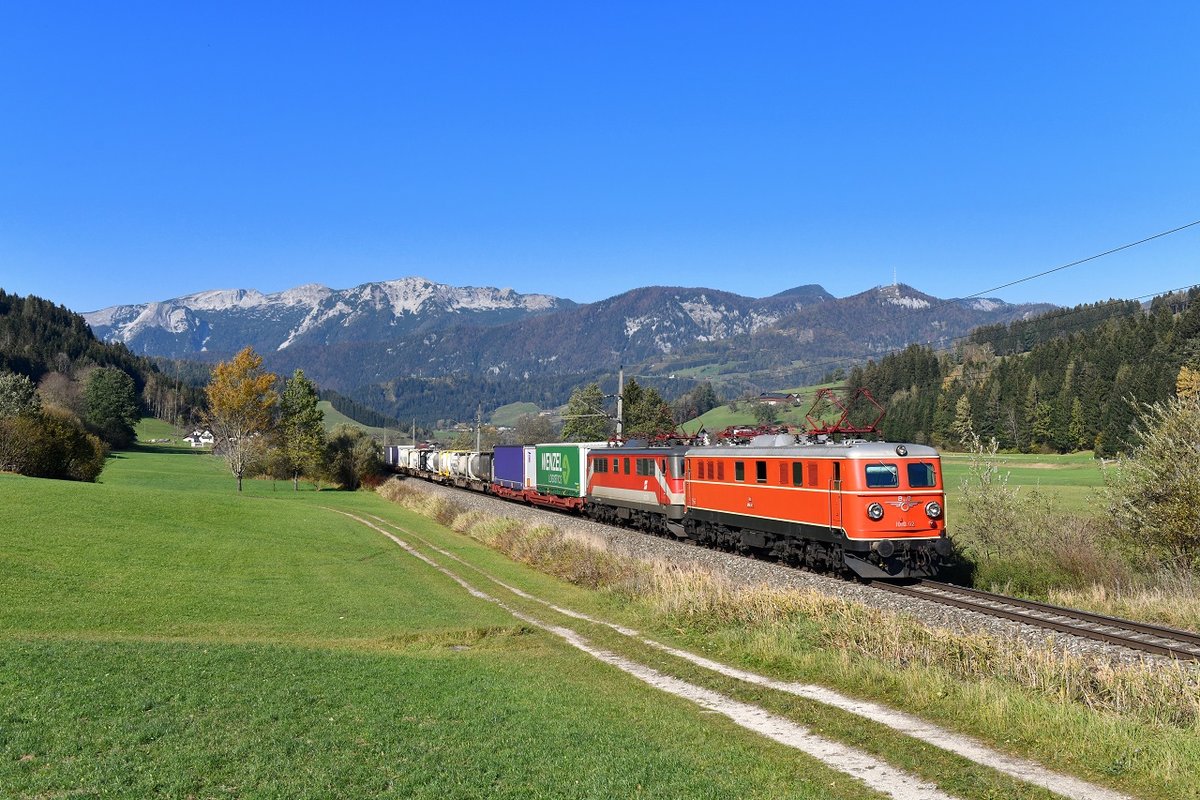 1010 002 + 1110 015 mit TEC 96981 am 14.10.2018 bei Spital am Pyhrn. 
