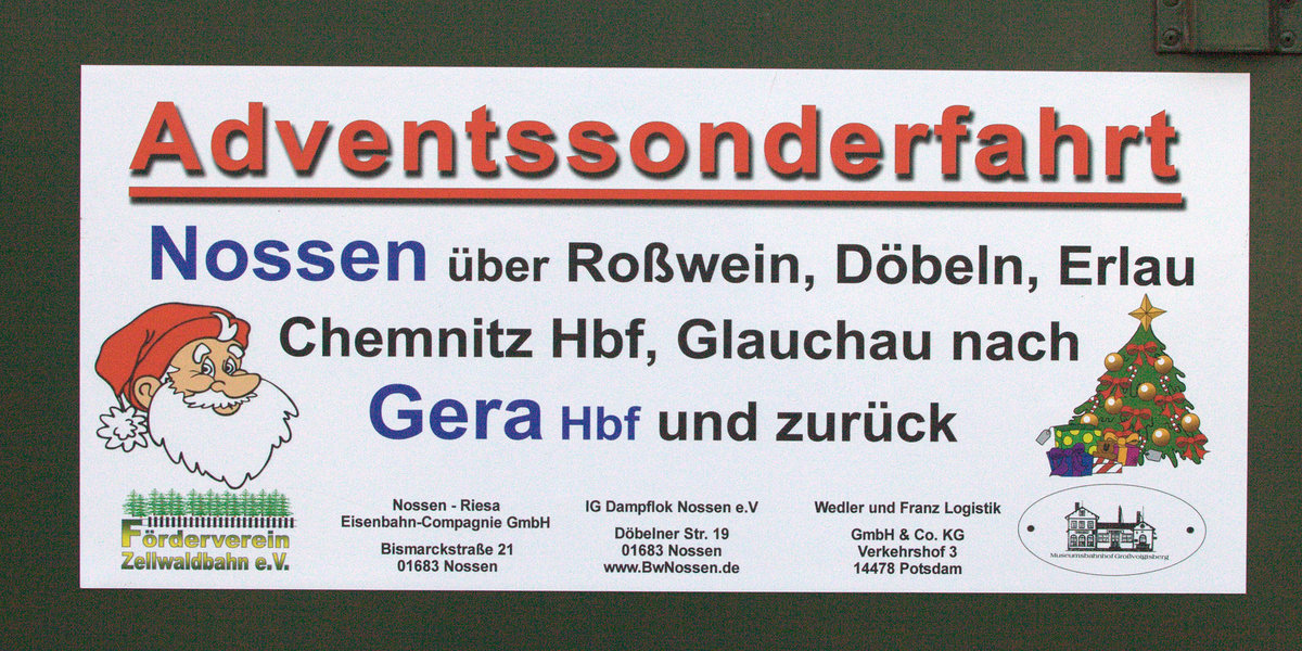 10.12.2016 Sonderfahrt-Nossen-Gera. Aufgenommen in Döbeln 10.12.2016 10:20 Uhr.