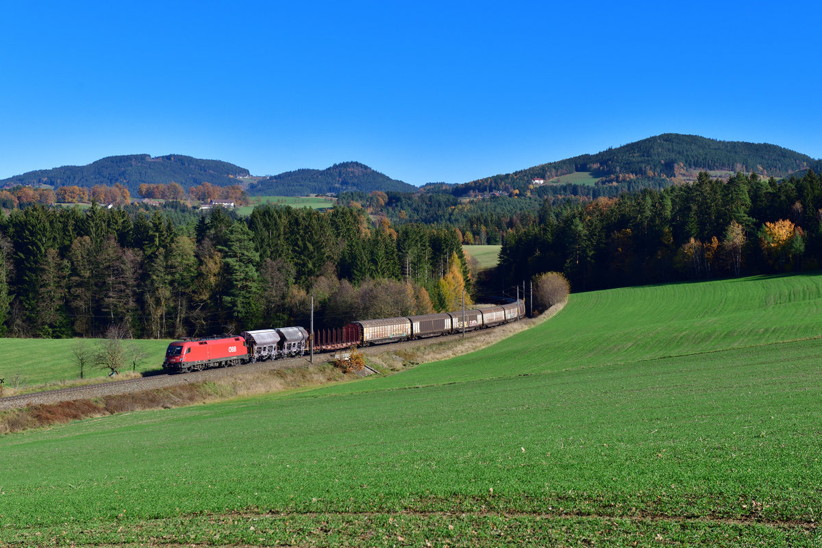1016 035 mit einem Güterzug am 06.11.2018 bei Lest.