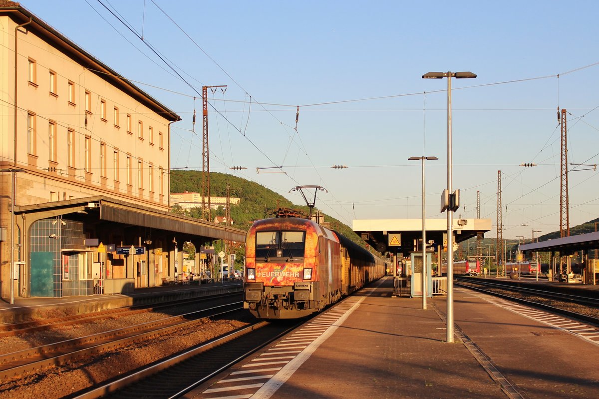 1016 048 zu sehen am 07.05.18 in Gemünden am Main.