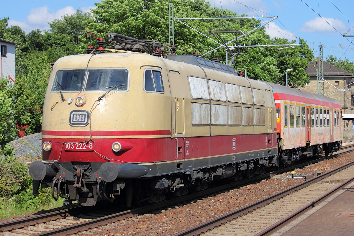 103 222-6 DB Systemtechnik in Hochstadt/ Marktzeuln am 22.06.2012.
