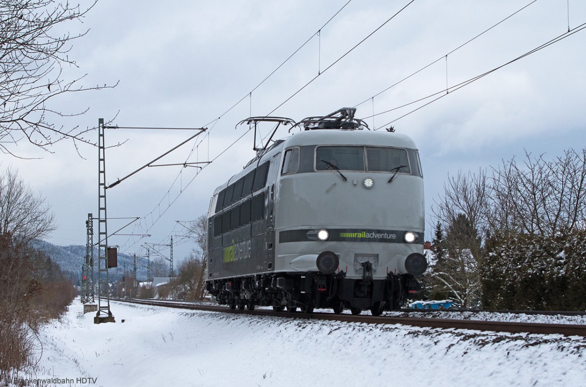 103 222 Raildaventure in Haßlach bei Kronach auf der Frankenwaldbahn. 15.02.2015