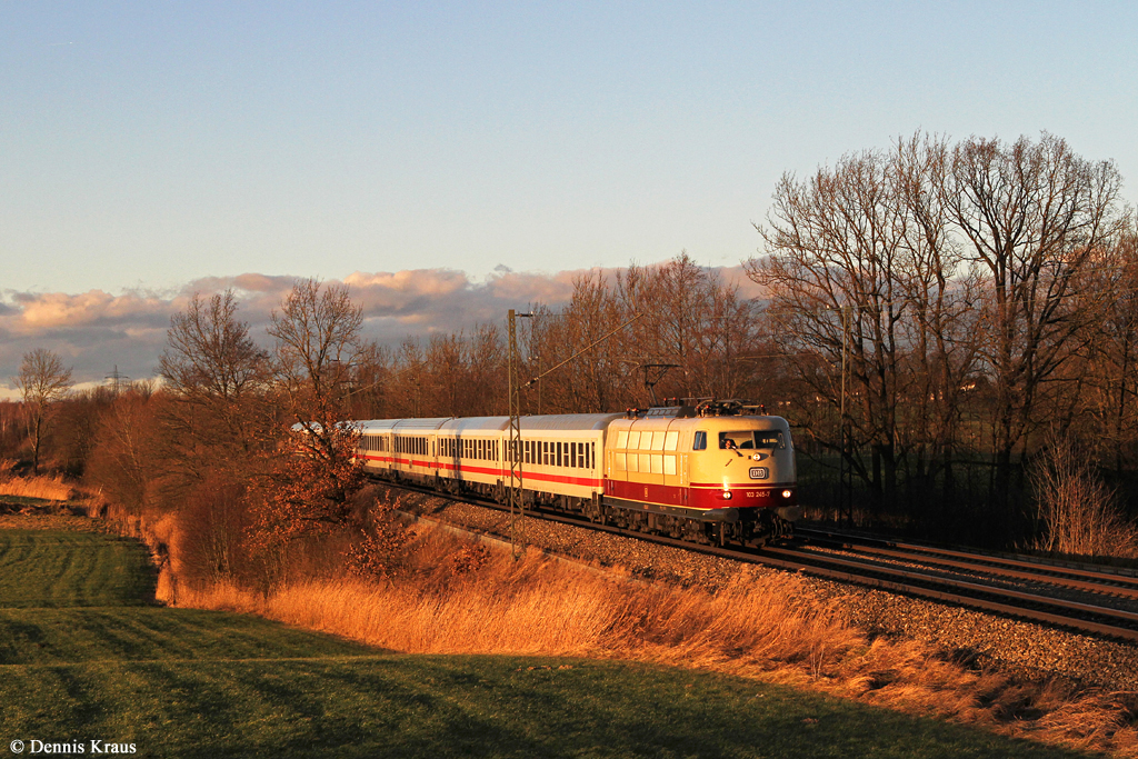 103 245 mit IC 1281 am 10.01.2015 bei Hilperting.