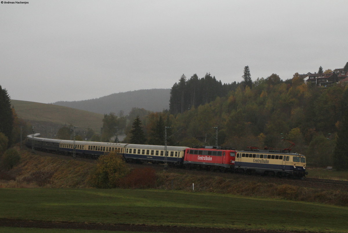 1042 520-8 und 110 278-9 mit dem DPF 349 (Mönchengladbach Hbf- Villingen(Schwarzw) bei St.Georgen 23.10.16