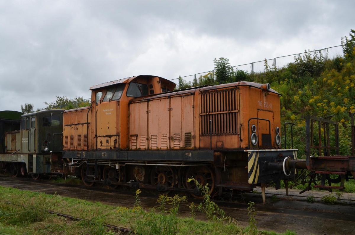 106 658-8 der ex Verkehrsbetriebe Dresden im Eisenbahnmuseum Chemnitz Hilbersdorf 31.08.2014