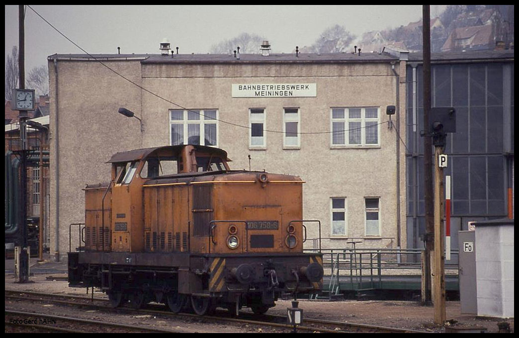 106758 am 29.3.1991 im BW Meiningen.