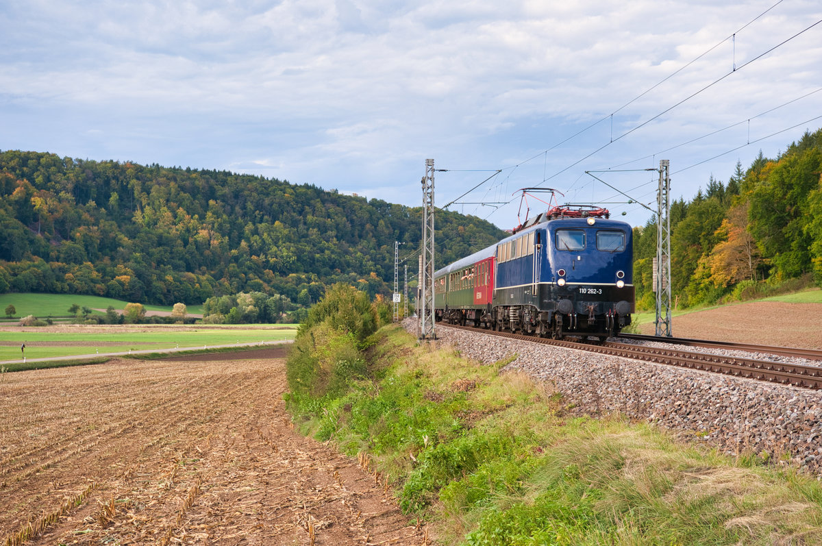 110 262 mit der Pendelfahrt Eichstätt Bahnhof - Treuchtlingen bei Breitenfurt, 29.09.2019