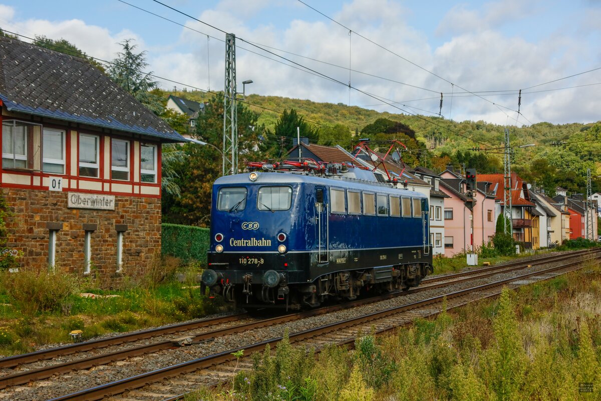 110 278-9 Centralbahn CBB in Oberwinter, am 23.09.2023.