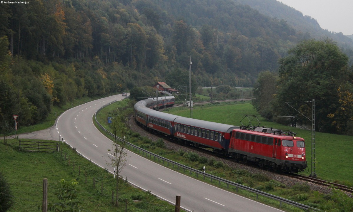 110 469-4 mit dem PF 13983 (Jena-Gschwitz - Schaffhausen PB) bei Sulz 8.10.13