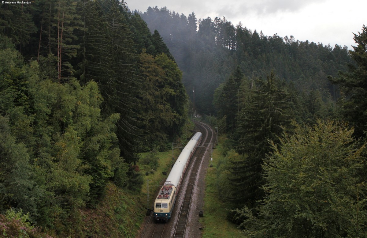 111 001-4 mit dem TEE 91341 (St.Georgen(Schwarzw)-Hausach) am Dreibahnenblick 13.9.14