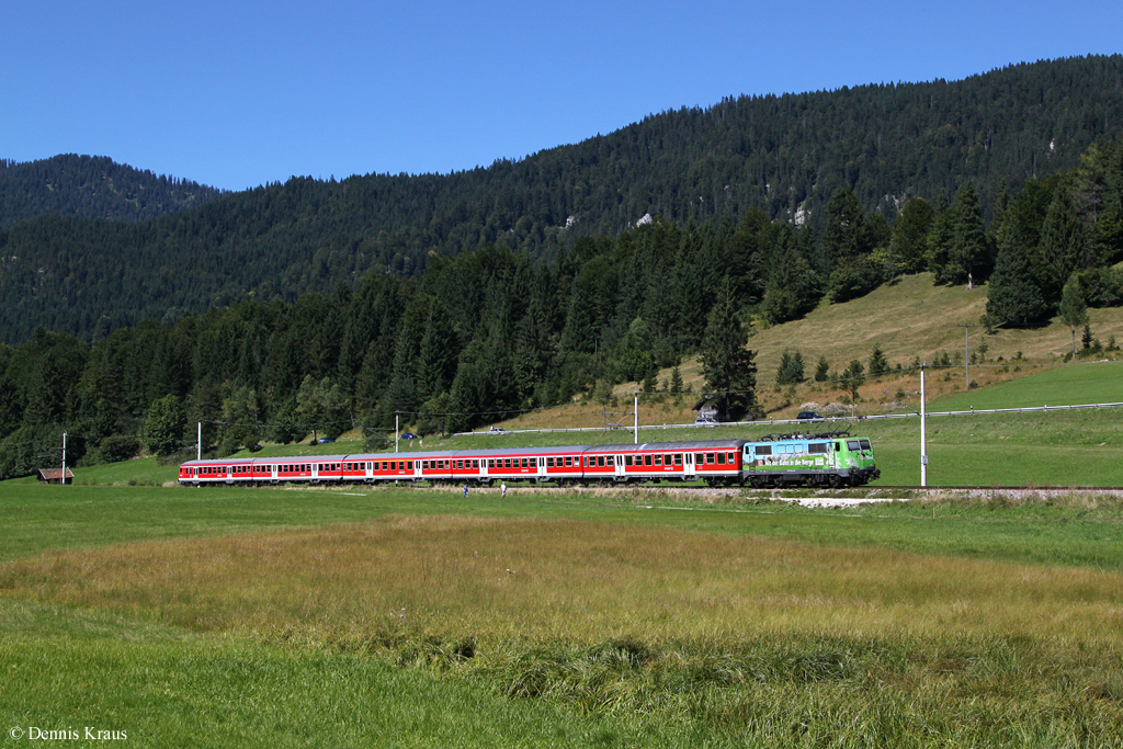 111 039 mit RB 59544 am 04.09.2013 bei Klais.