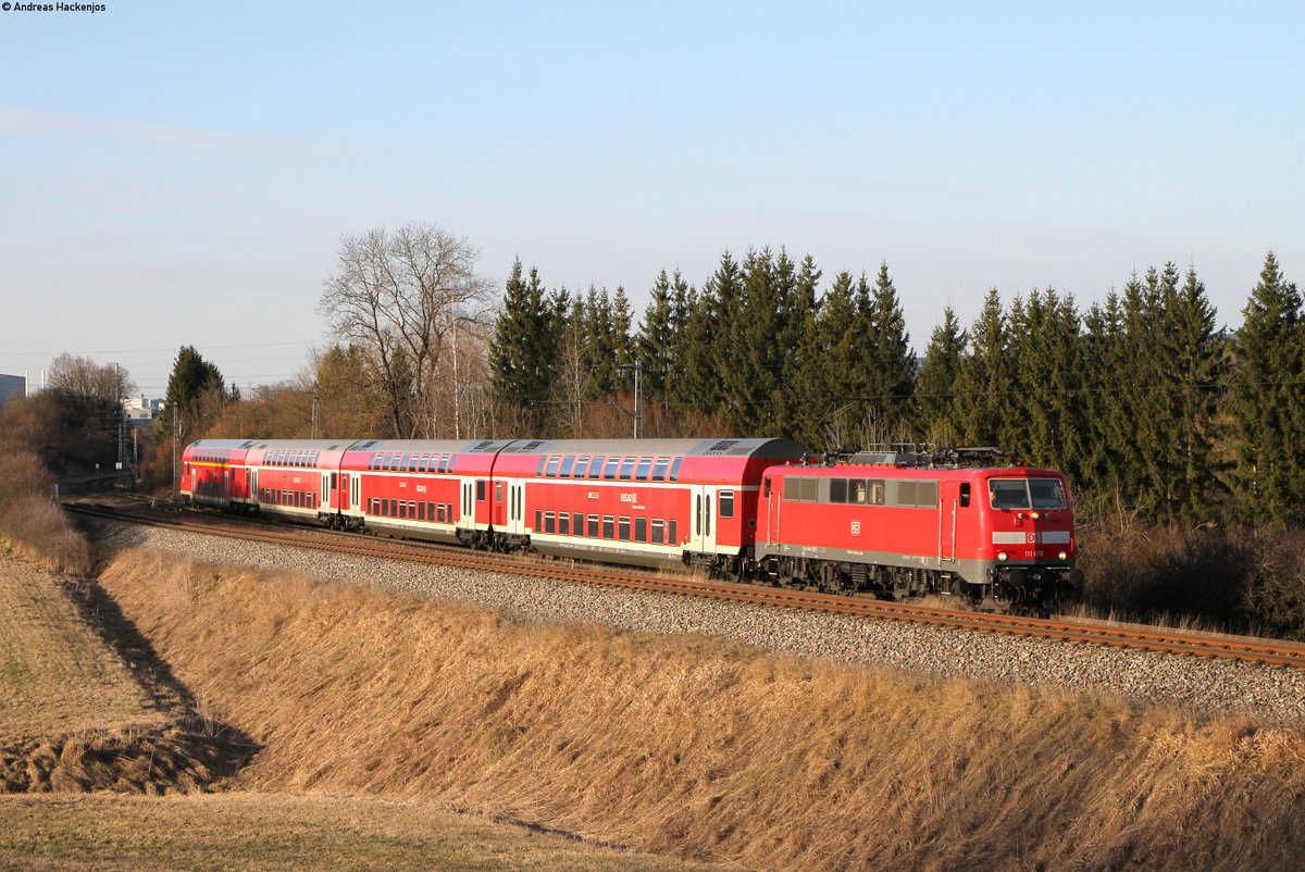 111 076-6  mit dem RE 19039 (Stuttgart Hbf-Singen(Htw)) bei Rottweil 13.3.17
