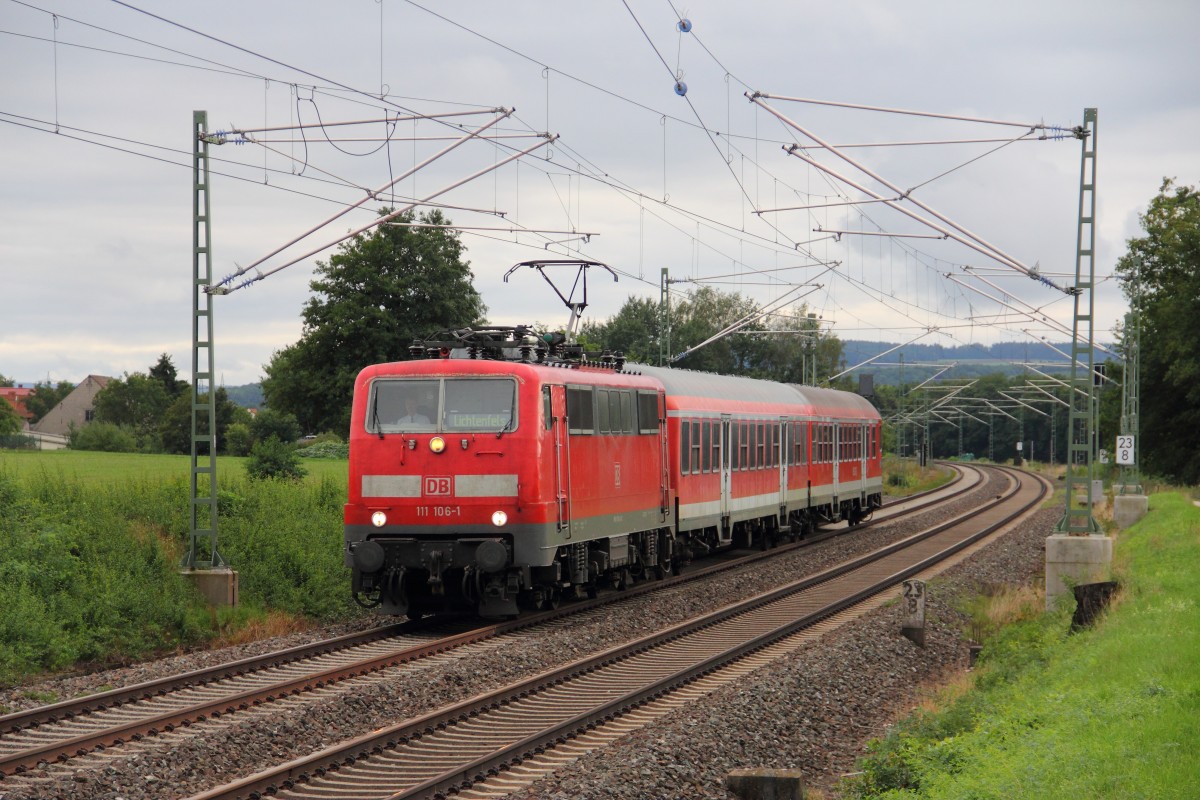 111 106-1 DB bei Staffelstein am 15.09.2013.