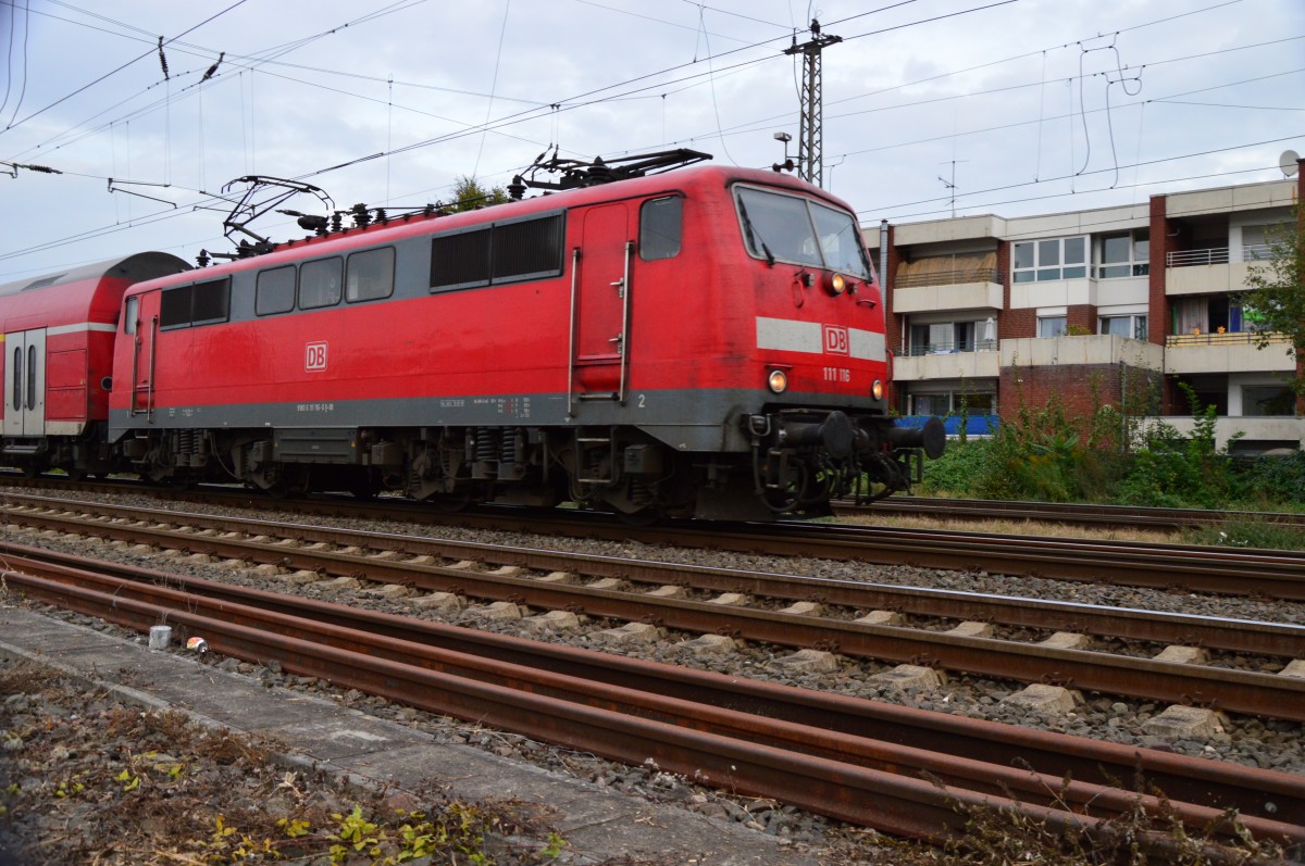 111 116 verlässt Rheydt in Richtung Aachen. 06.10.2014