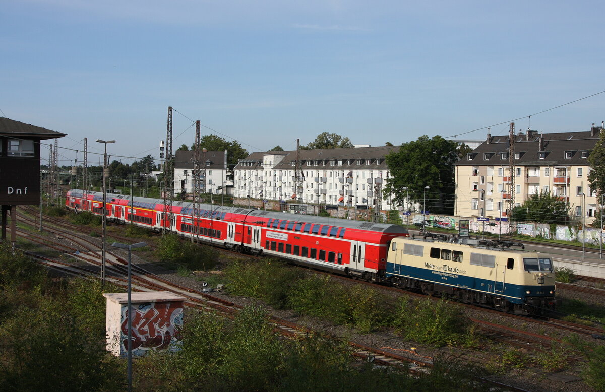 111 174, Düsseldorf-Derendorf, 07.09.2021, RE3 nach Düsseldorf Hbf