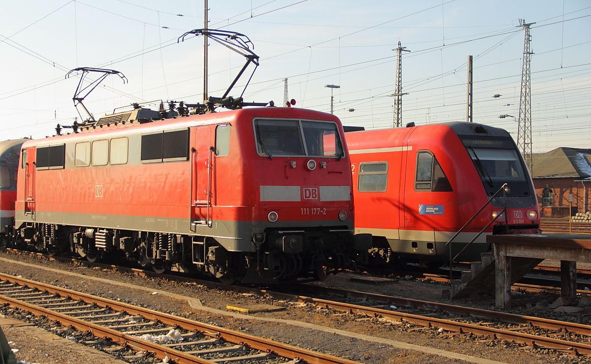 111 177-2 DB Regio in Lichtenfels am 12.02.2012.
