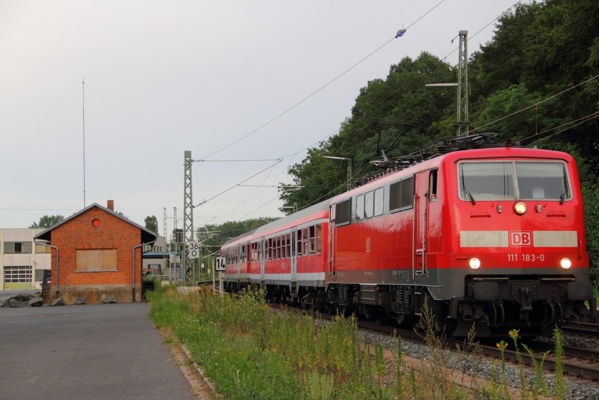111 183-0 DB in Michelau am 11.08.2013.