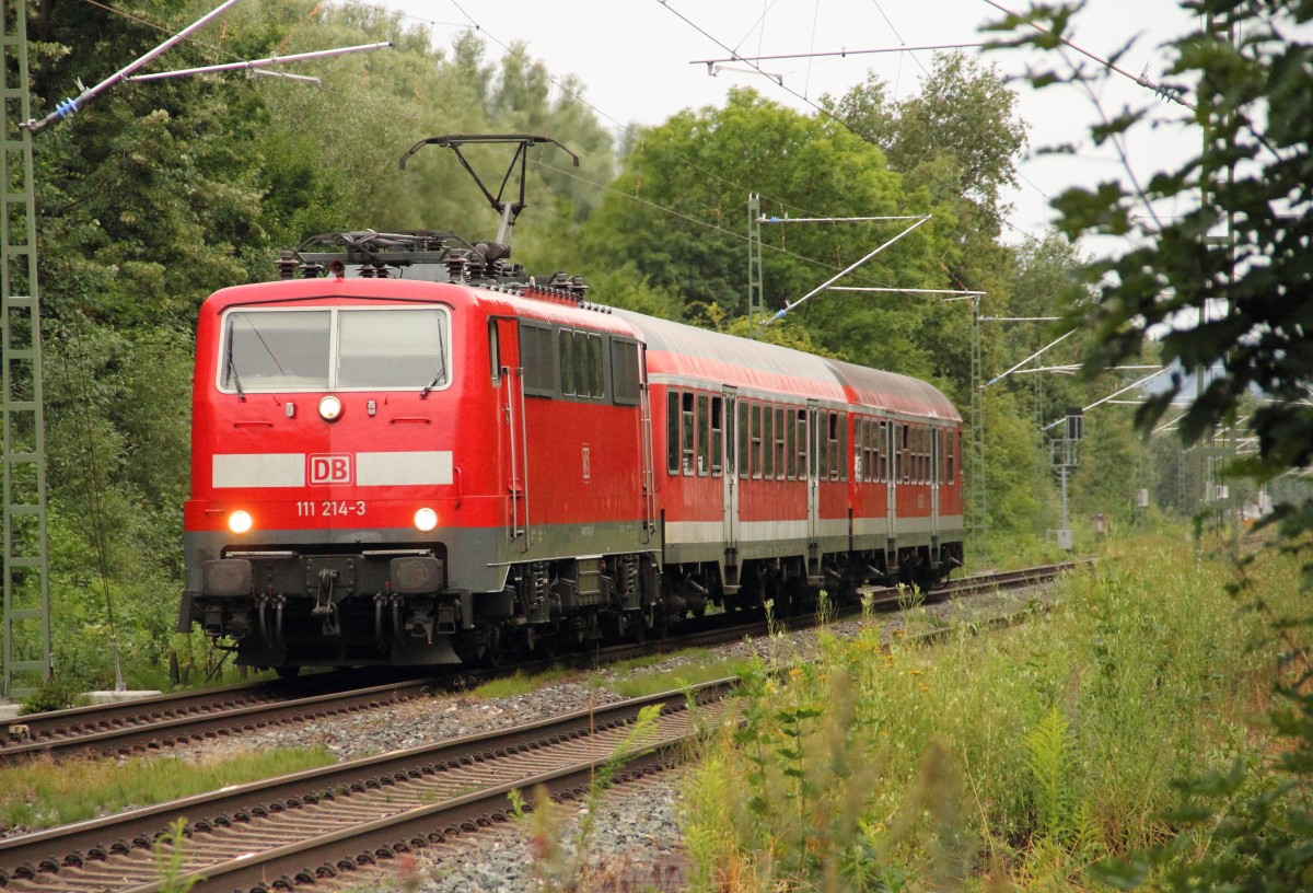 111 214-3 DB in Michelau am 11.08.2013.