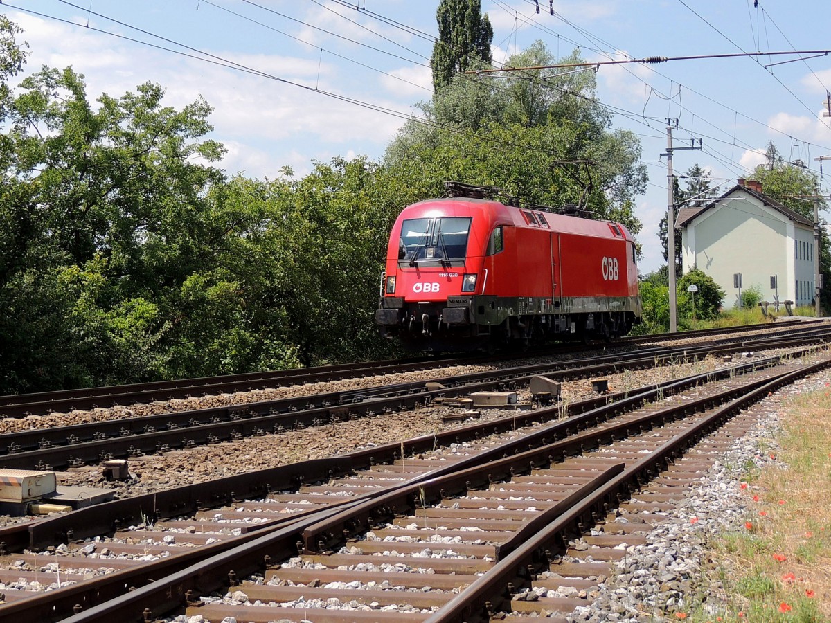 1116 020-4, als Lokzug nächst Bruck/Leitha in Richtung Ungarn; 140701