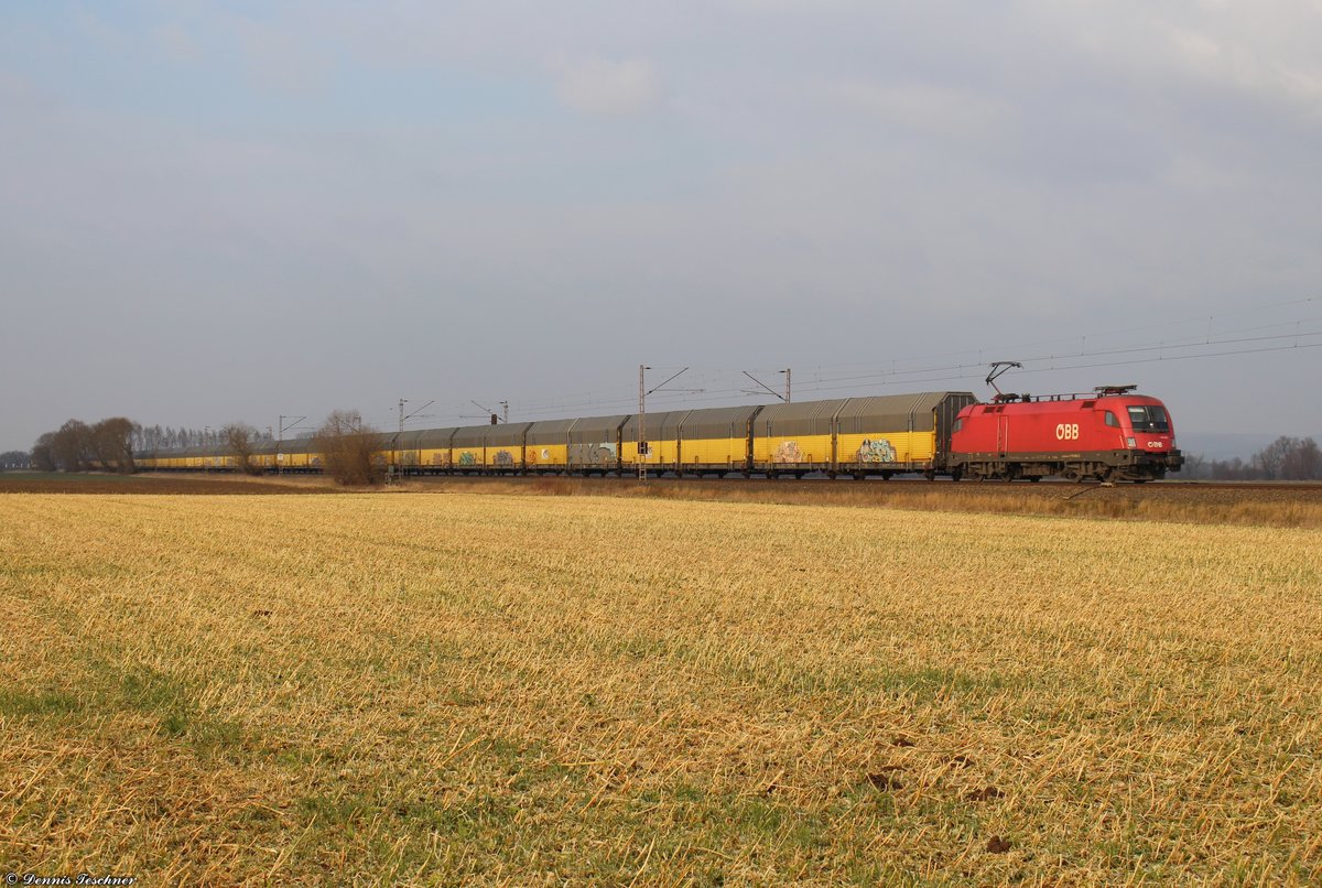 1116 042-3 ÖBB mit einem Altmannzug bei Niedernjesa am 21.02.2018