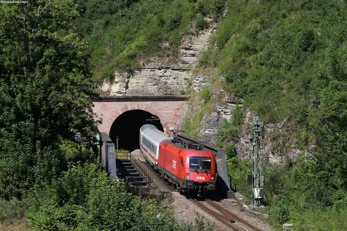 1116 099 und 1116 280 mit dem IC 2337/RE 52337 (Stuttgart Hbf-Tuttlingen) bei Rottweil 18.8.19