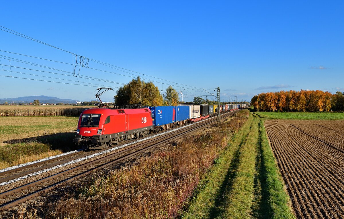 1116 146 mit einem KLV am 22.10.2021 bei Stephansposching. 
