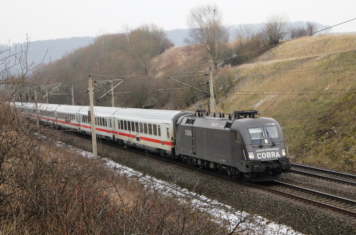 1116 182 ÖBB  Cobra  Km 66,0 SFS Hannover-Göttingen am 04.02.2014