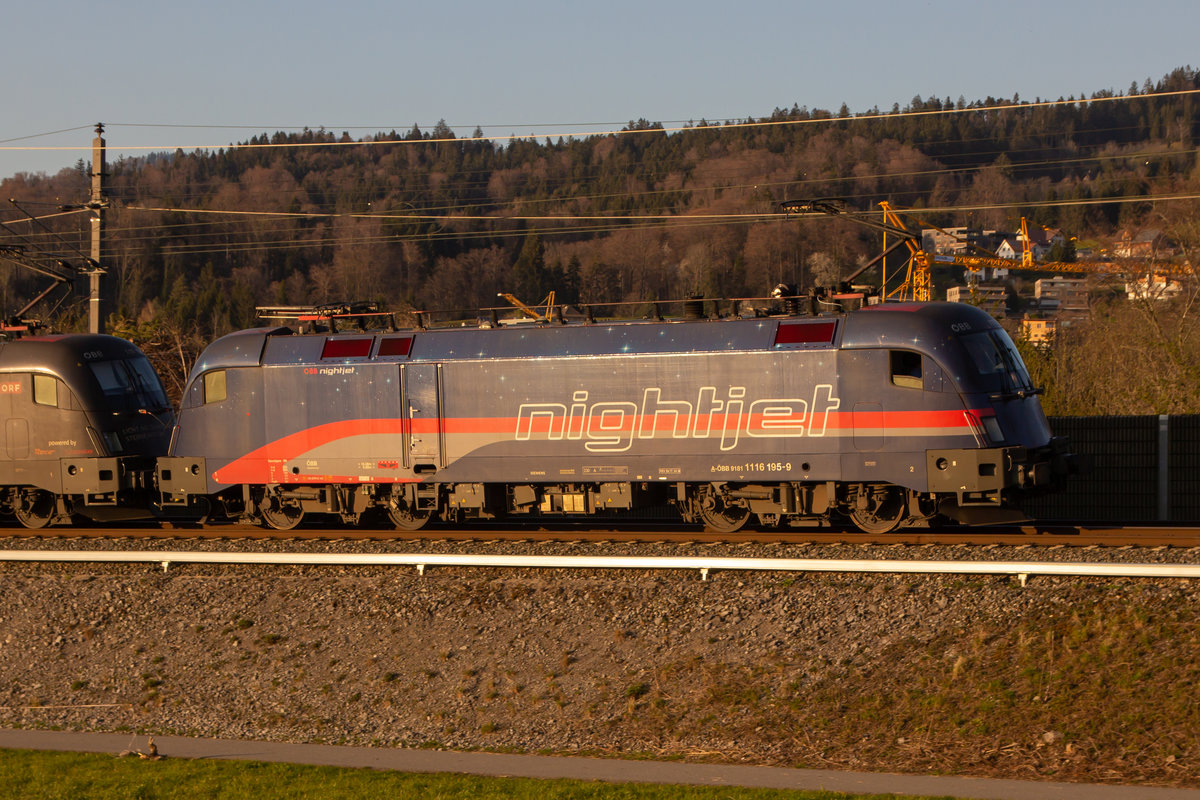 1116 195-9  Nightjet  Lok. Wolfurt 6.4.20