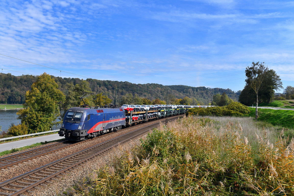 1116 195 mit DGS 47162 am 06.10.2018 bei Sandbach. 