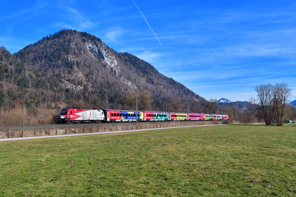 1116 200 mit RJ 660 am 22.02.2020 bei Schaftenau.