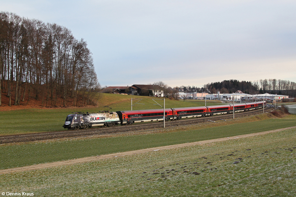 1116 222 mit Rj 260 am 28.12.2013 bei Axdorf.