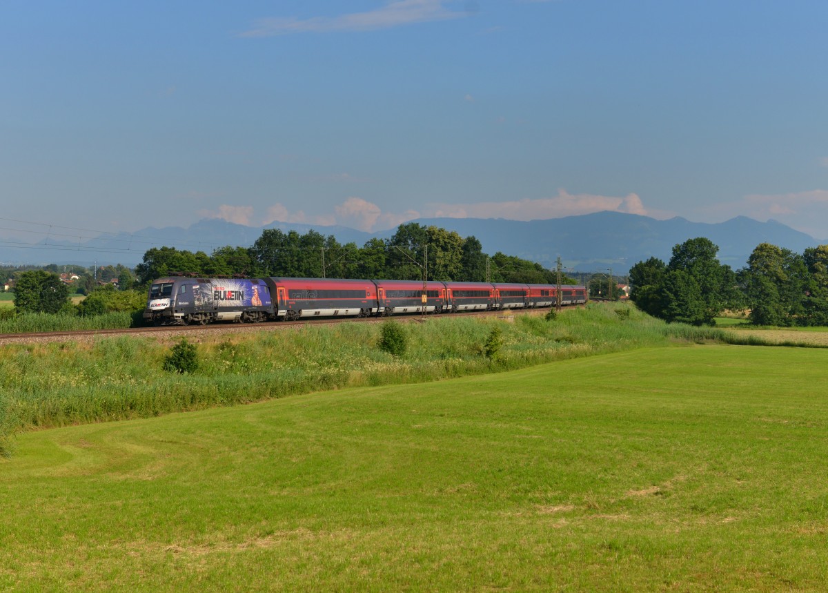 1116 222 mit RJ 64 am 02.07.2015 bei Rann. 