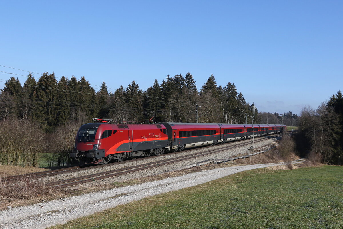 1116 246 am 8. Februar 2023 bei Sossau im Chiemgau.