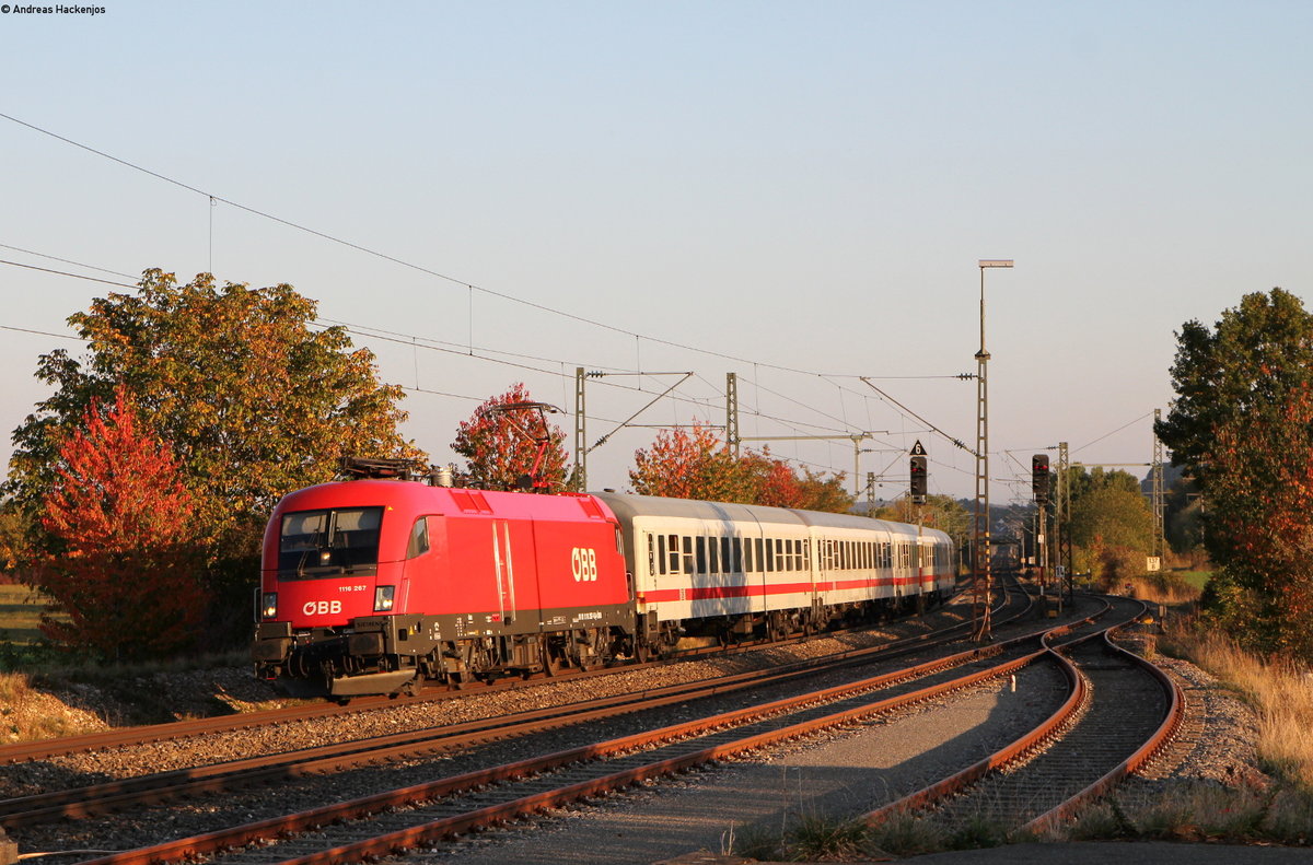 1116 267-6 mit dem IC 2334/RE 52334 (Singen(Htw)-Stuttgart Hbf) in Welschingen 15.10.18