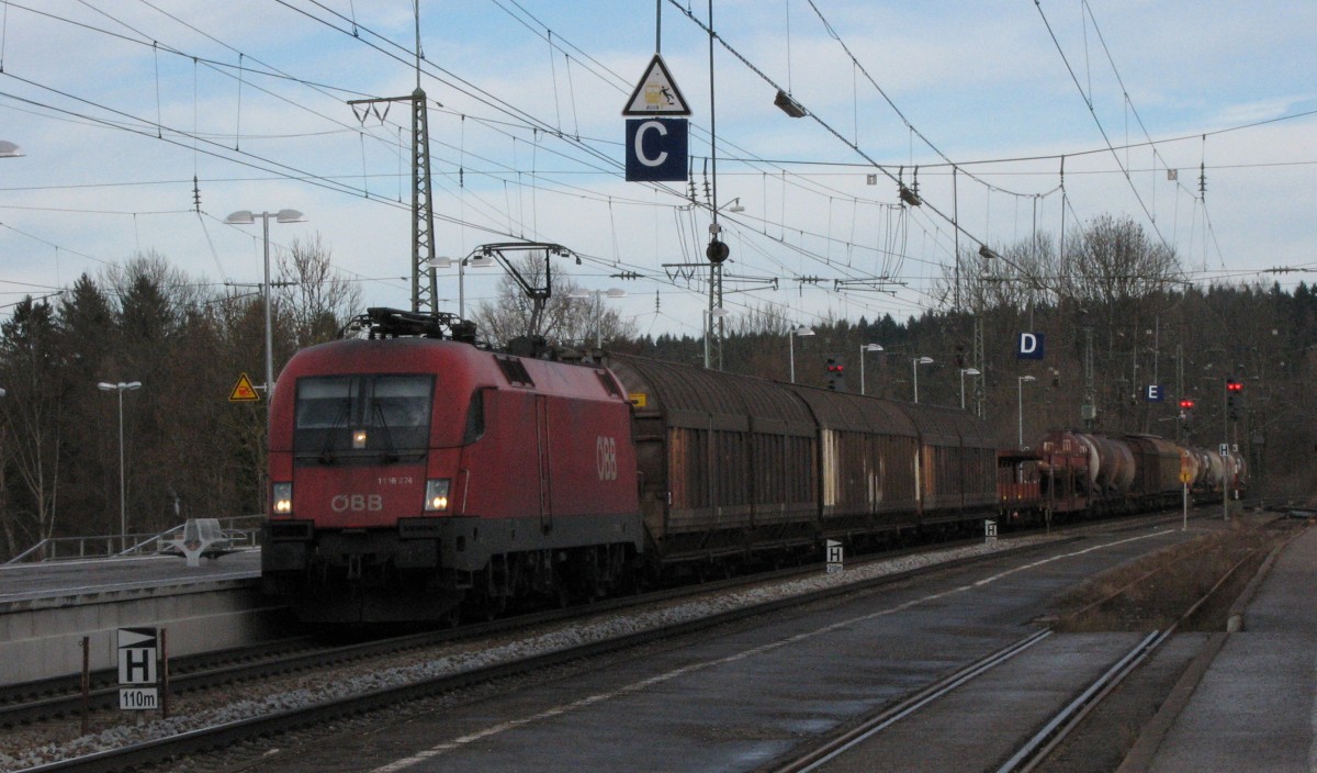 1116 274 in Traunstein bahnhof,03.01.2014