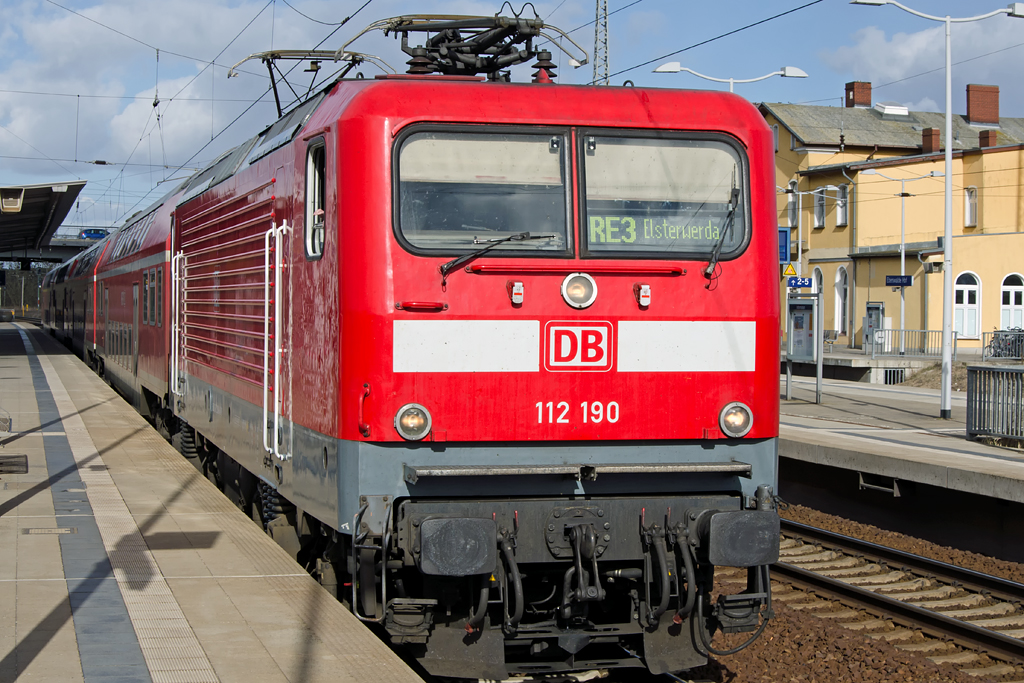 112 190-4 ( 91 80 6112 190-4 D-DB ), AEG Hennigsdorf (früher LEW) 21565, Baujahr 1994, Eigner: DB Regio AG - Region Nordost, Betreiber: Regionalbereich Berlin/Brandenburg, [D]-Potsdam, Bh Cottbus, 15.03.2014, Eberswalde

