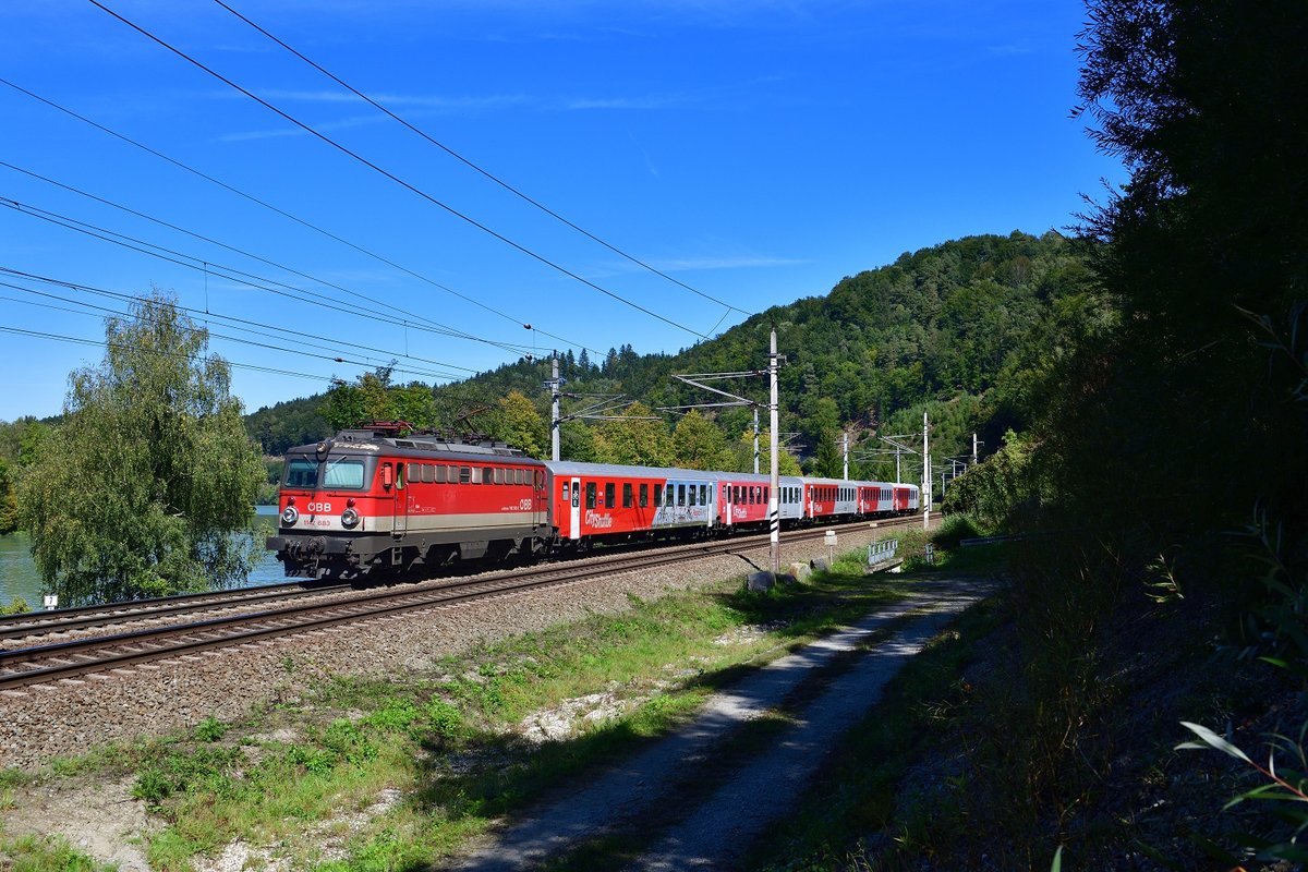 1142 683 mit einem REX am 18.09.2019 bei Wernstein am Inn.