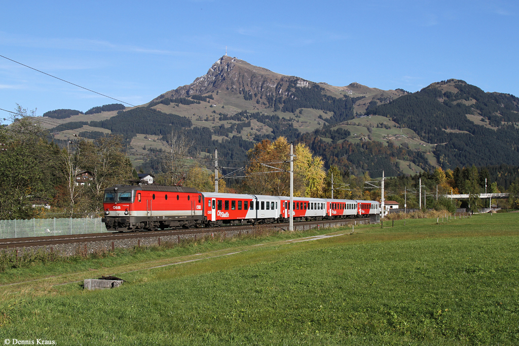 1144 091 mit REX 1508 am 24.10.2015 bei Kitzbühel-Schwarzsee.
