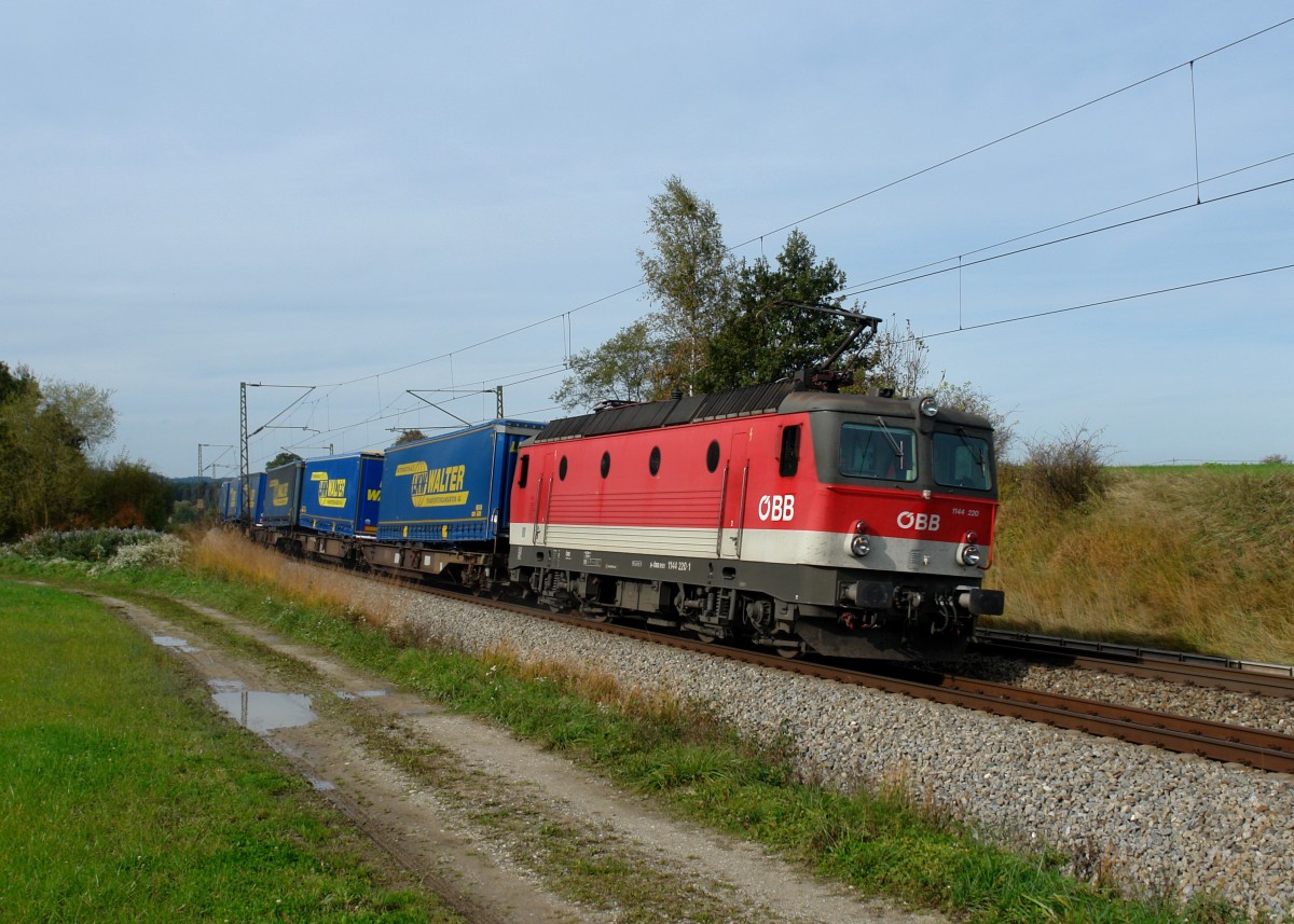 1144 220 mit einem Walter-KLV am 13.10.2012 bei Ostermnchen.