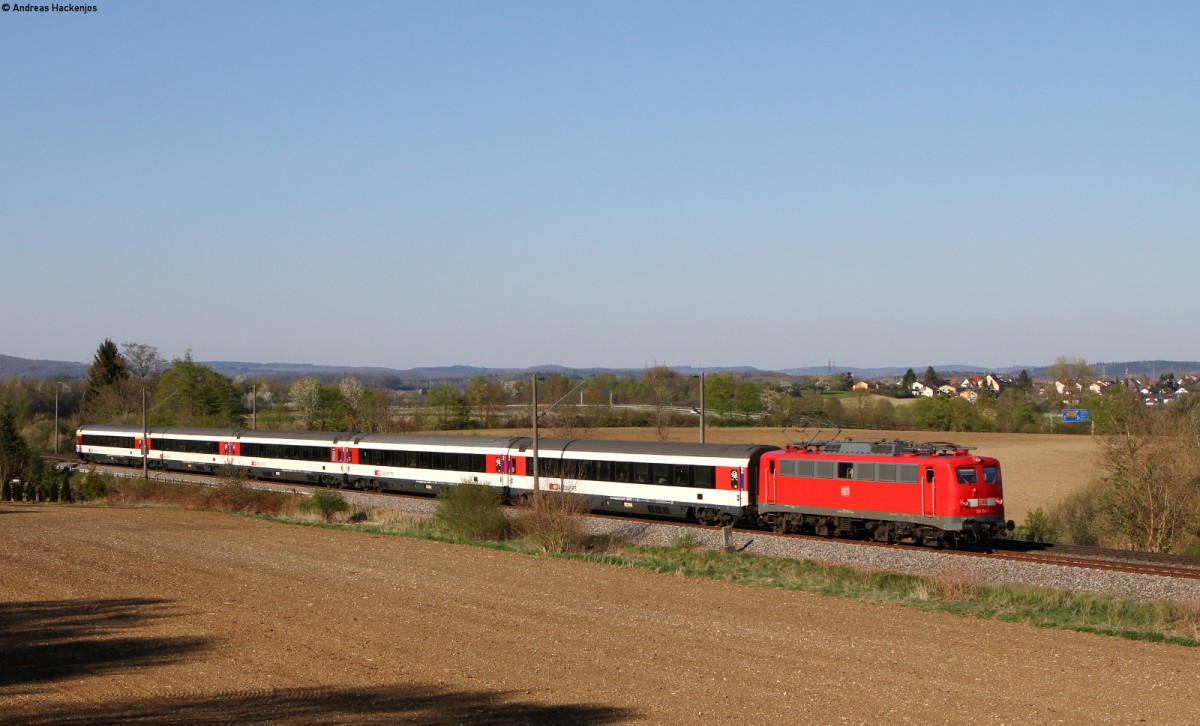 115 114-1 mit dem IC 281 (Stuttgart Hbf-Zürich HB) bei Hohenkrähen 19.4.15