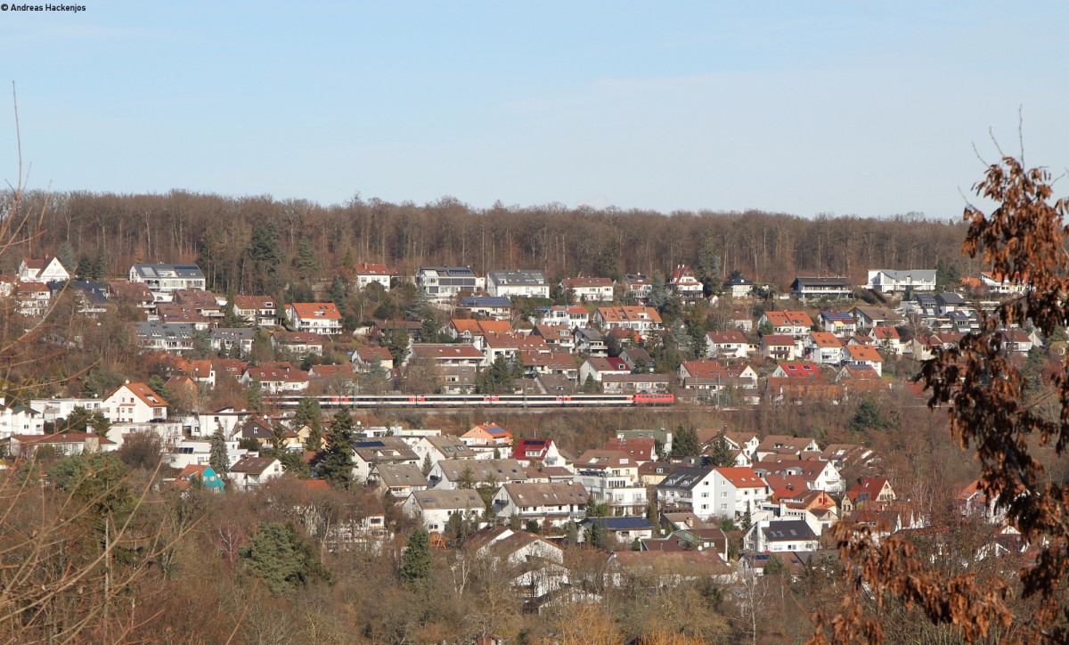 115 278-4 mit dem IC 282 (Zürich HB-Stuttgart Hbf) bei S-Österfeld 28.1.14