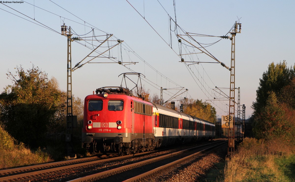 115 278-4 mit dem IC 184 (Zürich HB-Stuttgart Hbf) bei Welschingen 26.10.14