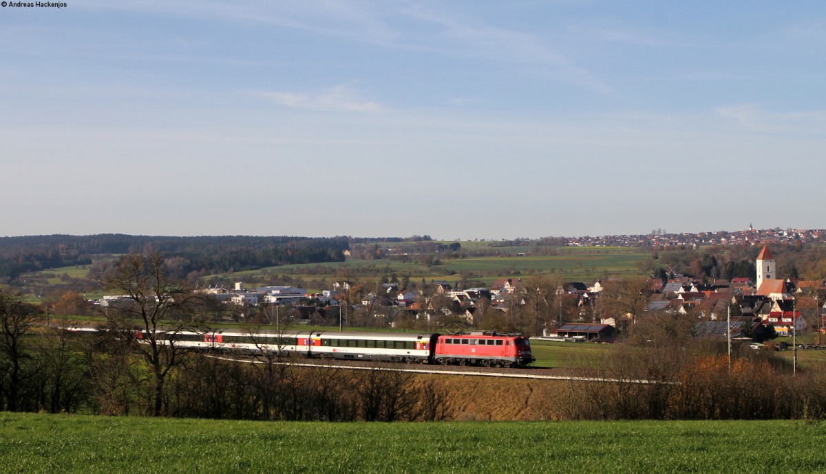 115 350-1 mit dem IC 280 (Zürich HB-Stuttgart Hbf) bei Eutingen 23.11.14