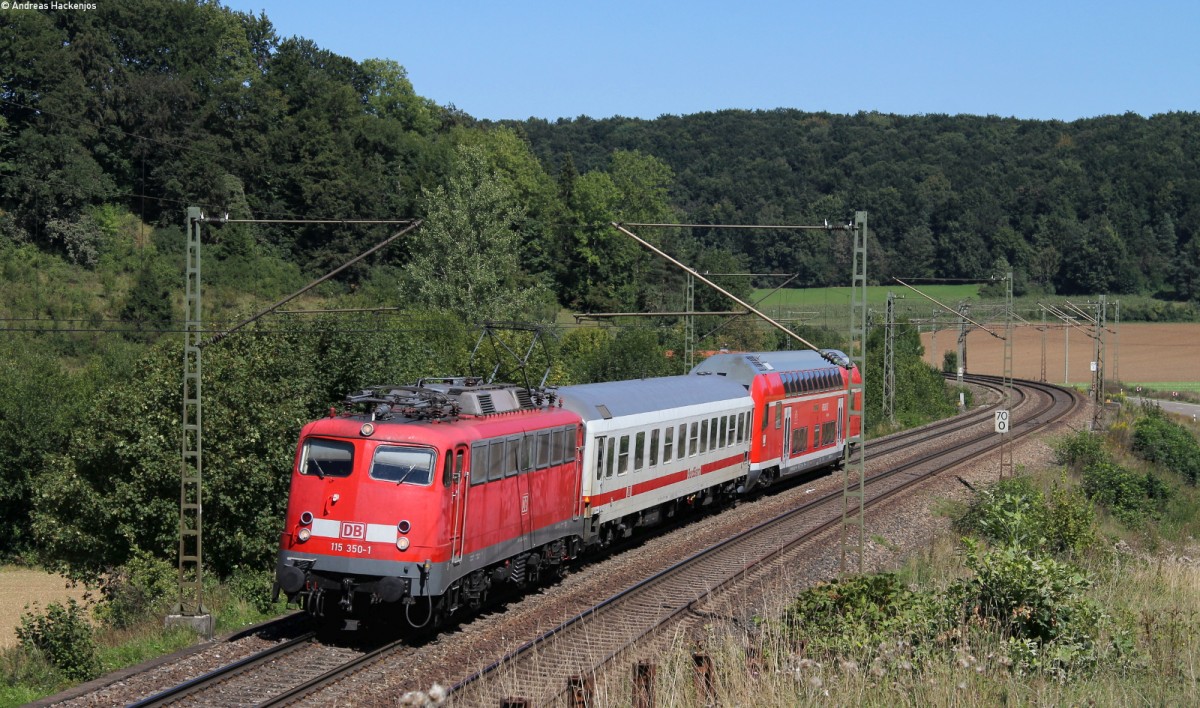 115 350-1 mit dem PbZ 2461 (Stuttgart-Mnchen-Pasing Bbf) bei Urspring 5.9.13